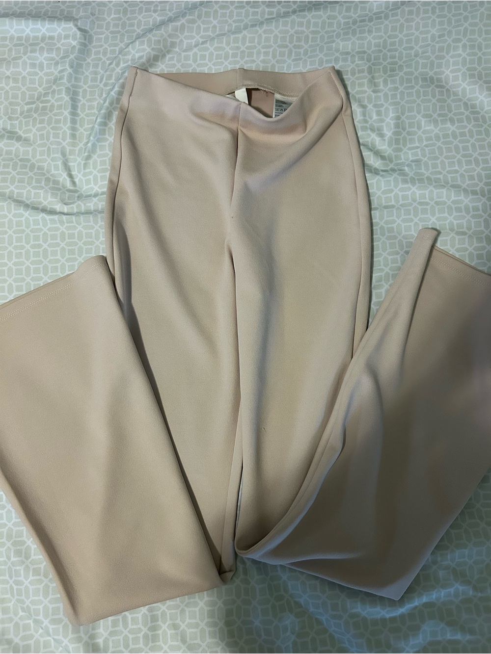 5/$10‼️ H&M High-Rise Wide-Leg Pants in Light Beige